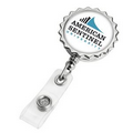 Chrome Bottle Cap Badge Reel (Polydome)